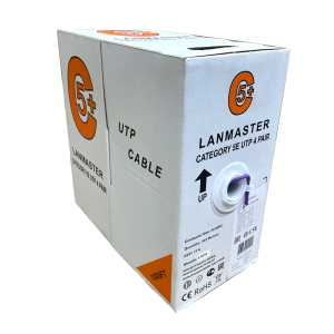 LANMASTER UTP cord cable, 4x2, cat. 5E, 350 MHz, LSZH, 305 m